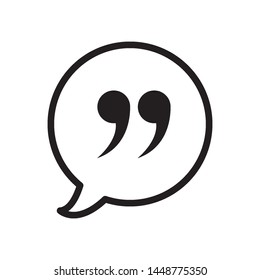 Quote icon vector in trendy design template