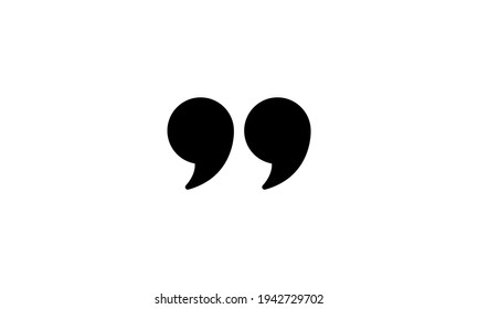 Quote icon vector in trendy quote sign.
