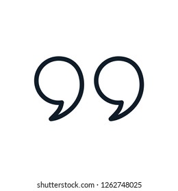 Quote icon vector in trendy template