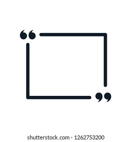 Quote icon vector in trendy template