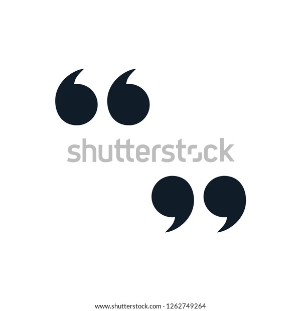Quote icon vector in\
trendy template
