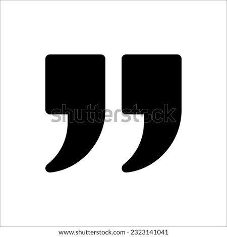 quote icon. quote icon vector for web design, UI, app isolated on white background.