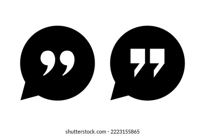 Quote icon vector for web and mobile app. Quotation mark sign and symbol