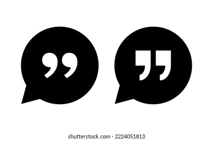 Quote icon vector for web and mobile app. Quotation mark sign and symbol