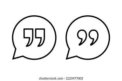 Quote icon vector for web and mobile app. Quotation mark sign and symbol