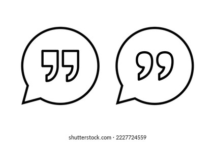 Quote icon vector for web and mobile app. Quotation mark sign and symbol