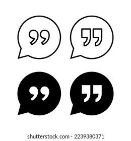 Quote icon vector for web and mobile app. Quotation mark sign and symbol