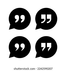 Quote icon vector for web and mobile app. Quotation mark sign and symbol