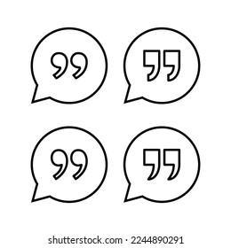 Quote icon vector for web and mobile app. Quotation mark sign and symbol