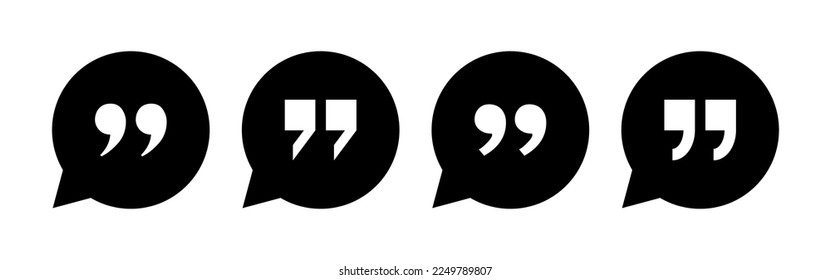 Quote icon vector for web and mobile app. Quotation mark sign and symbol