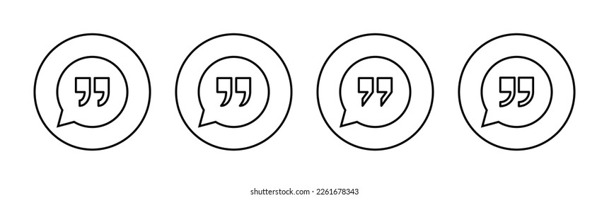 Quote icon vector for web and mobile app. Quotation mark sign and symbol
