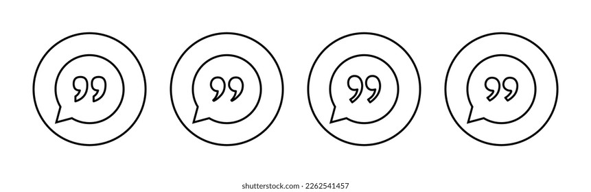 Quote icon vector for web and mobile app. Quotation mark sign and symbol