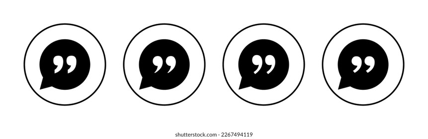 Quote icon vector for web and mobile app. Quotation mark sign and symbol