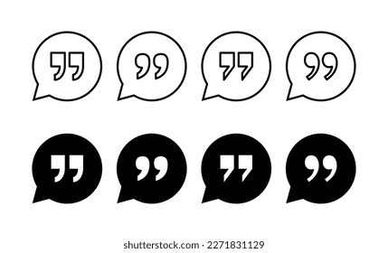 Quote icon vector for web and mobile app. Quotation mark sign and symbol