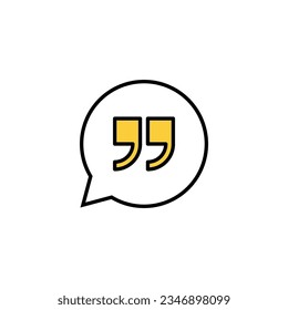 Quote icon vector for web and mobile app. Quotation mark sign and symbol