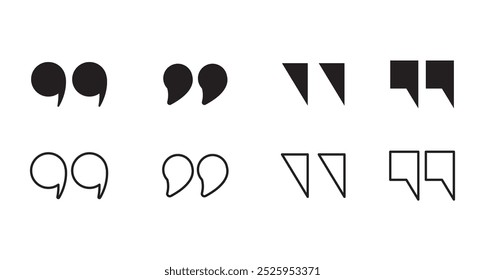 Quote icon vector for web and mobile app. Quotation mark sign and symbol