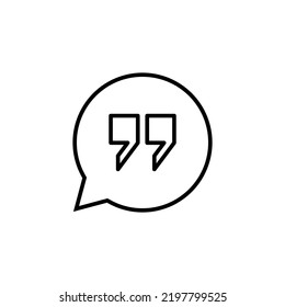 Icono de cita para web y aplicación móvil. Signo y símbolo de la marca de cotización