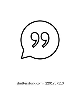 Quote icon for web and mobile app. Quotation mark sign and symbol