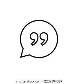 Quote icon for web and mobile app. Quotation mark sign and symbol