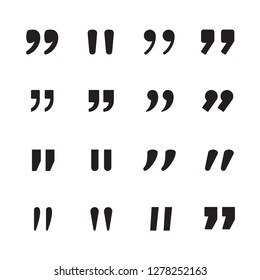 Quote icons. Quotation marks and quote signs vector set
