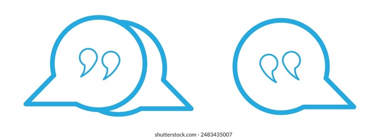 Quote icons vector. Quotation mark sign and symbol