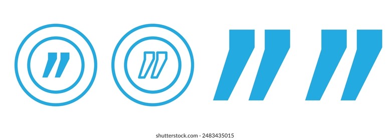 Quote icons vector. Quotation mark sign and symbol
