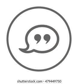 Quote  icon,vector. Flat design.