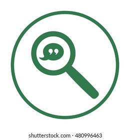Quote  icon,vector. Flat design.