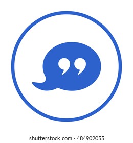 Quote  icon,vector. Flat design.