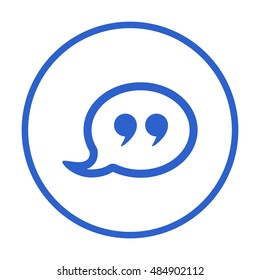 Quote  icon,vector. Flat design.