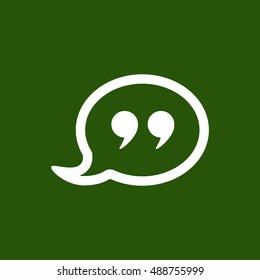 Quote  icon,vector. Flat design.