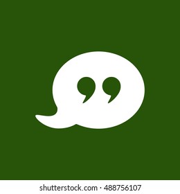 Quote  icon,vector. Flat design.