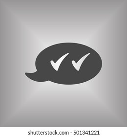 Quote  icon,vector. Flat design.
