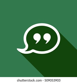 Quote  icon,vector. Flat design.