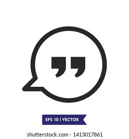 quote illustration icon vector symbol, eps 10