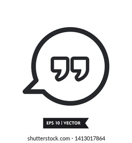 quote illustration icon vector symbol, eps 10