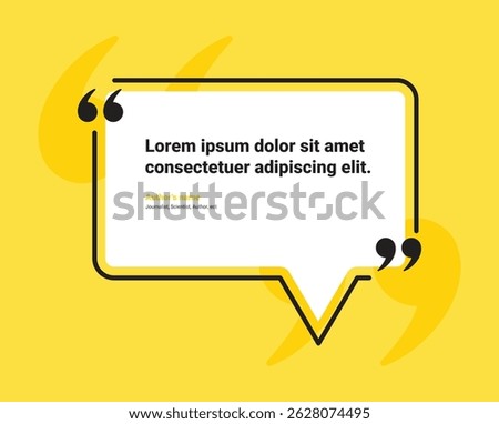 Quote, infographic. Social media post template designs for quotes. Empty speech bubbles, quote bubbles and text box. Editable Template.