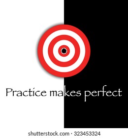 quote inspiration motivation practice perfect vector graphic