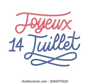 quote of joyeux 14 juillet, line color style