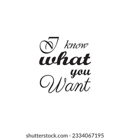 quote i know whant you want design lettering motivation 