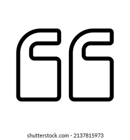 Quote left icon. vector illustration