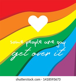 quote for lgbt with pride flag color