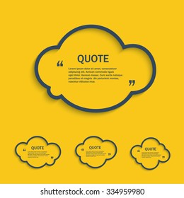 Quote line clouds set, vector template