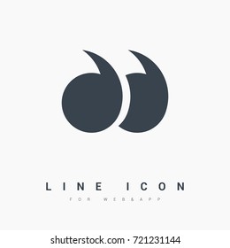 quote line vector icon