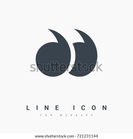 quote line vector icon