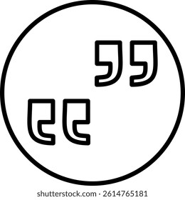 Quote Line Vector Icon Design
