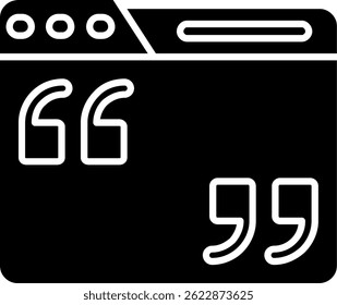 Quote Line vector Icon Design