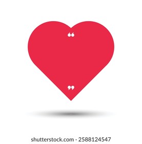 Quote love frame template flat style empty speech bubble vector illustration