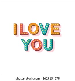 Quote - I Love You. Valentine Lettering Love Collection. Isolated On White Background. Great For Posters, T-Shirt Prints And Other Projects.