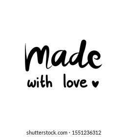 Quote Made with Love Hand Drawn